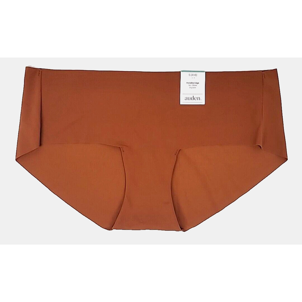 Auden Pantie Size S Invisible Edge No-Show Hipster Rust Color